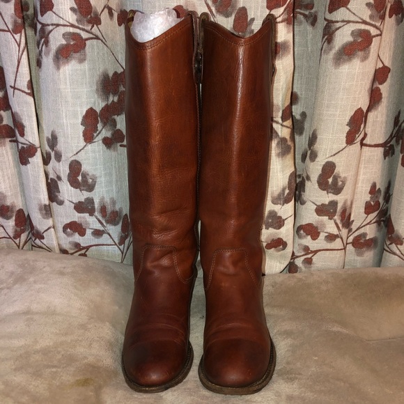 Frye”Melissa”Tall Button Boot,Size-6,Color-Cognac - Picture 2 of 6